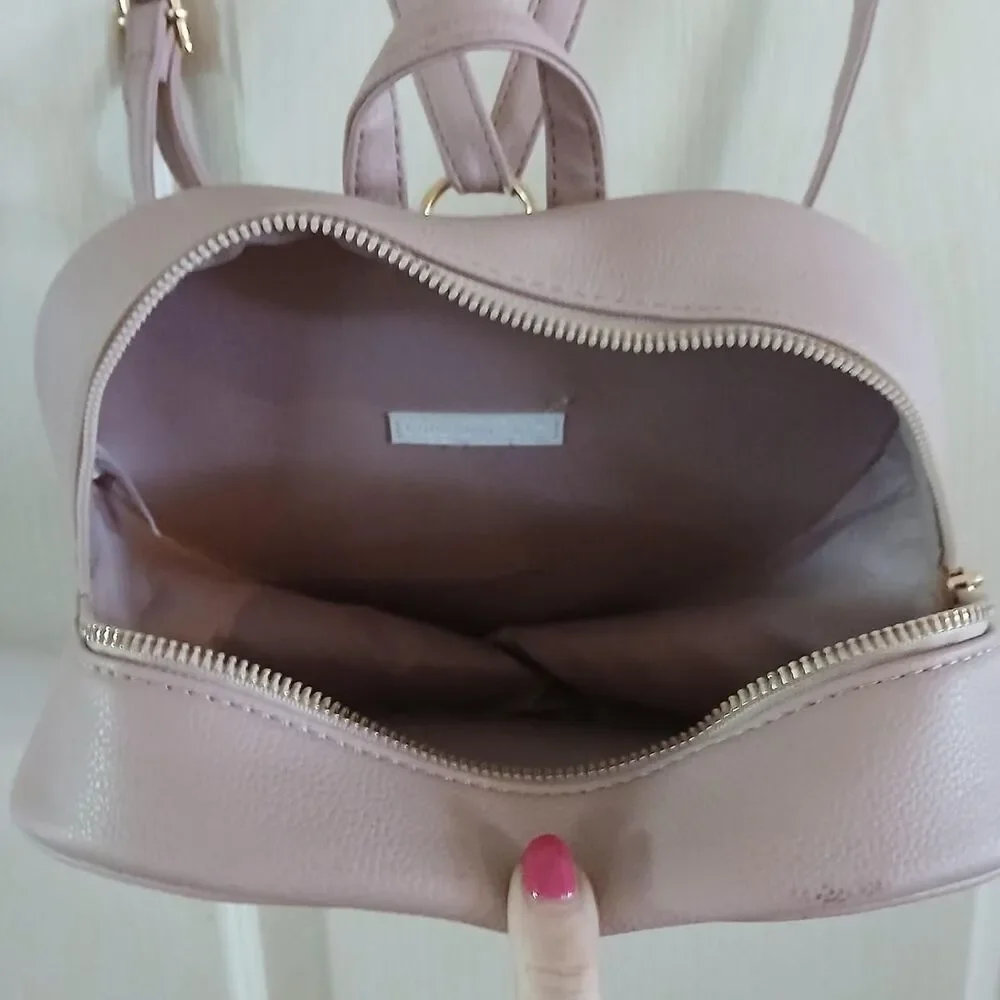 NWT Under One Sky Pink Heart-Shaped Quilted Convertible Backpack Coquette Barbie